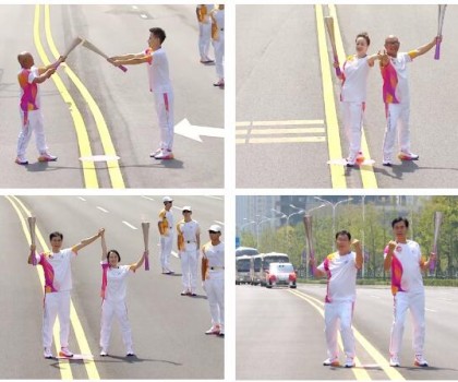 亞運(yùn)火炬?zhèn)鬟f，蒙娜麗莎微笑登場！